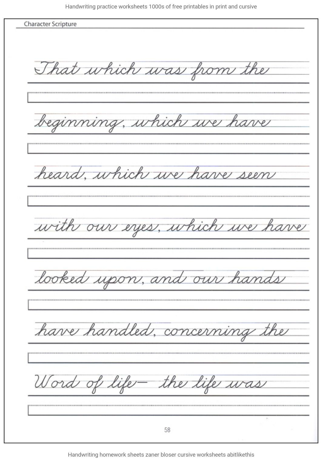 30 Handwriting Worksheets Free Printable 2Nd Grade