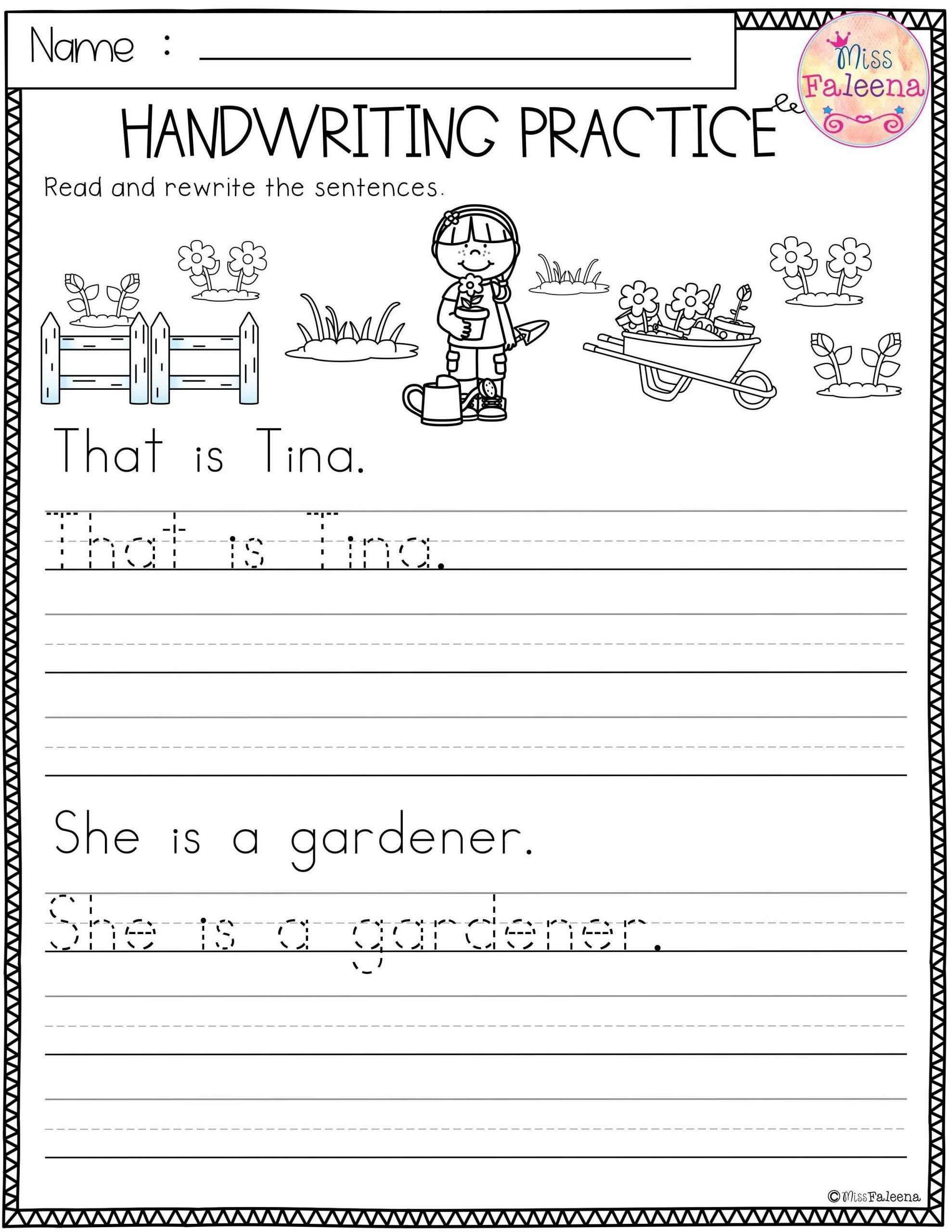 30 Handwriting Worksheets Free Printable 2Nd Grade