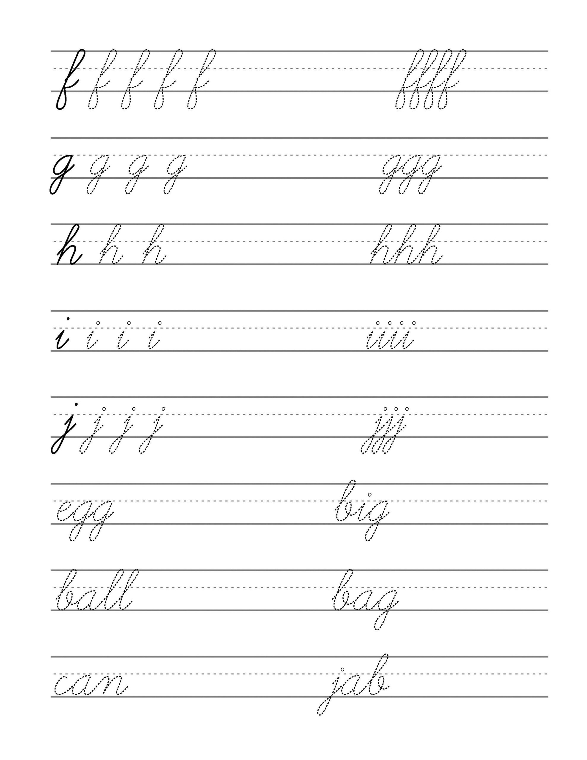 30 Handwriting Worksheets Free Printable 2Nd Grade