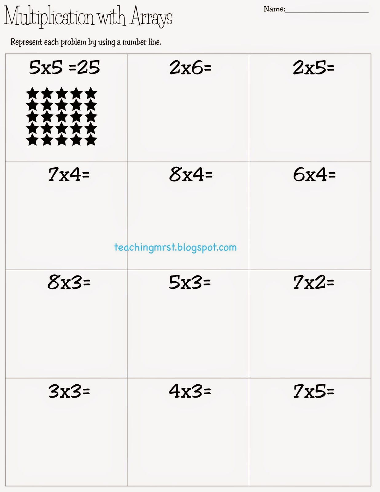 30 Multiplication Worksheets Repeated Addition