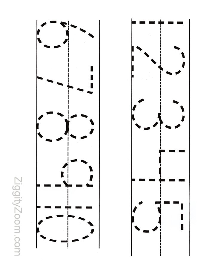 30 Number Tracing Worksheets For Kindergarten