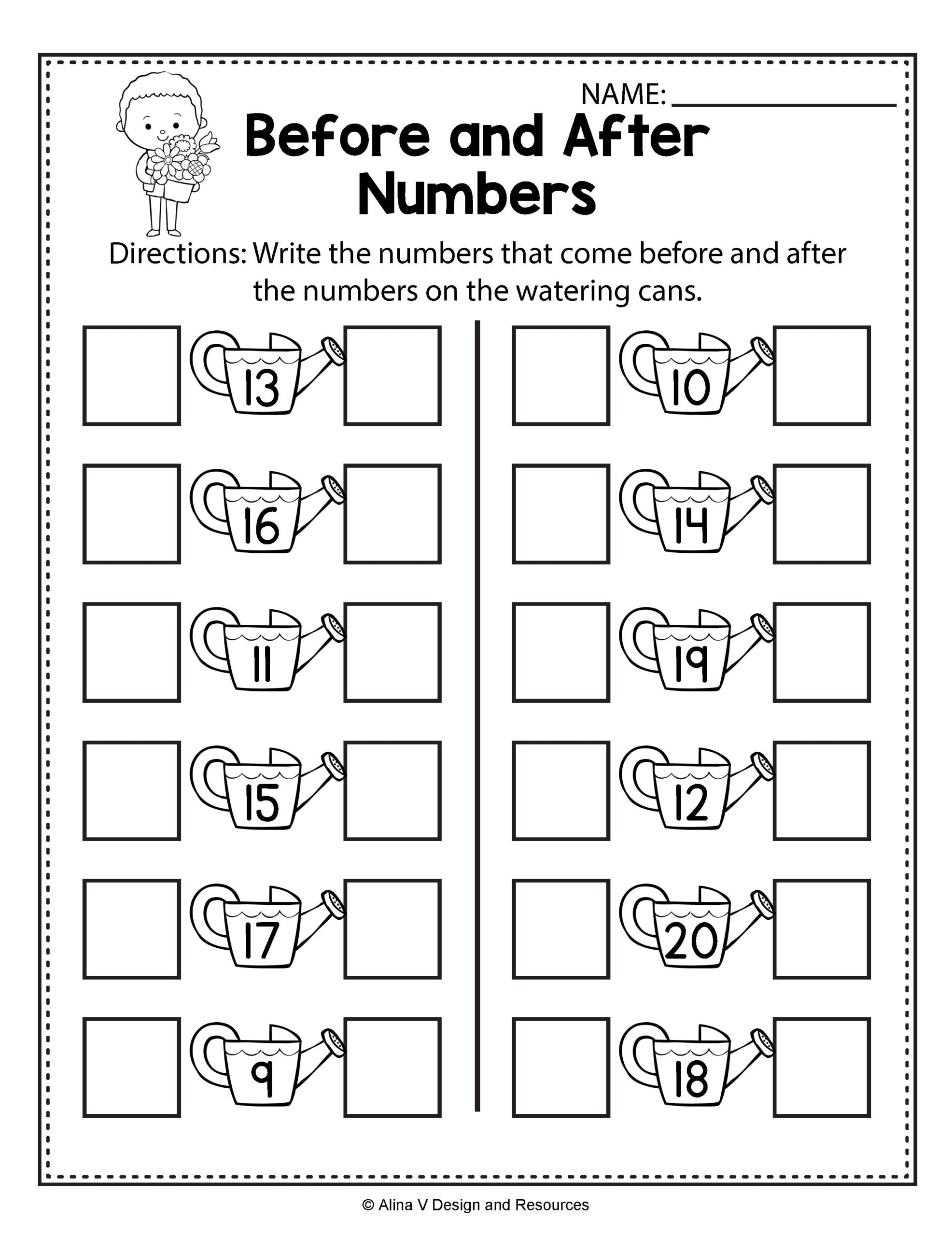 30 Numbers Worksheets Kindergarten Activities