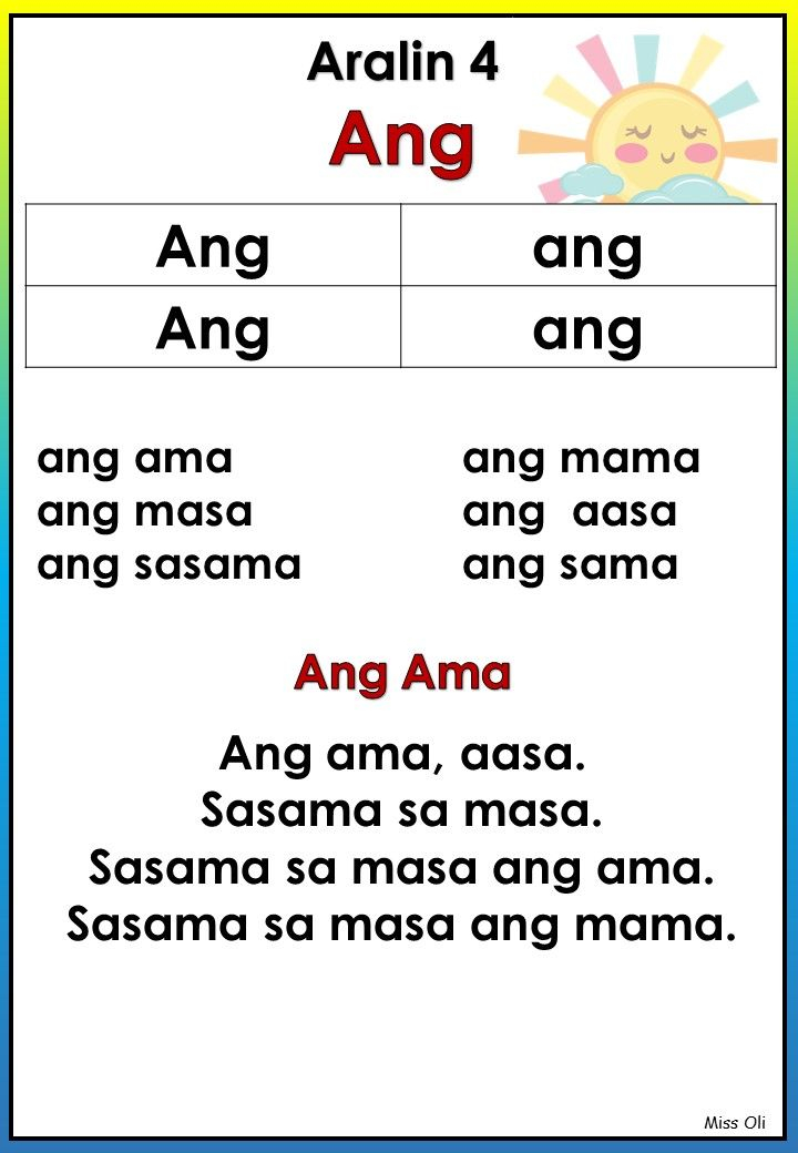 30 Reading Practice Worksheets Kindergarten Tagalog