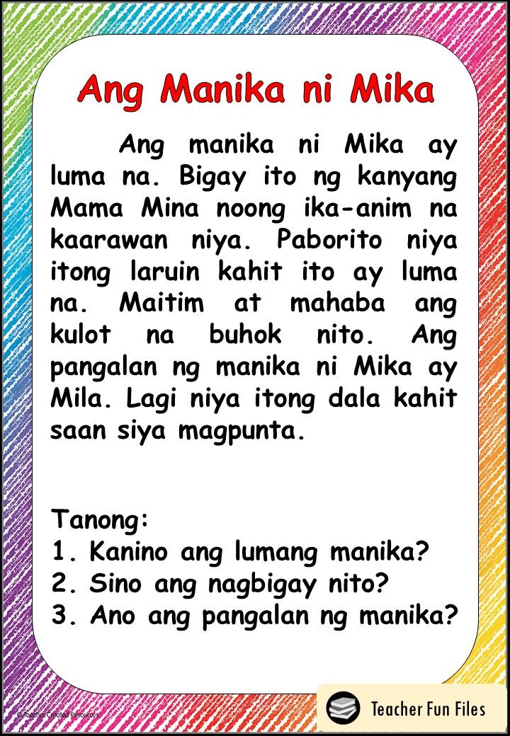 30 Reading Practice Worksheets Kindergarten Tagalog