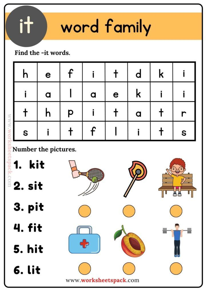 30 Word Search Worksheets For Kindergarten