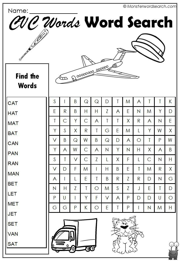 30 Word Search Worksheets For Kindergarten