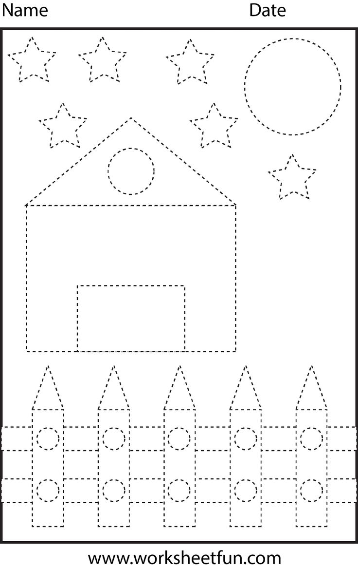 30 Worksheets For Preschool Kindergarten To Trace Shapes, Colors