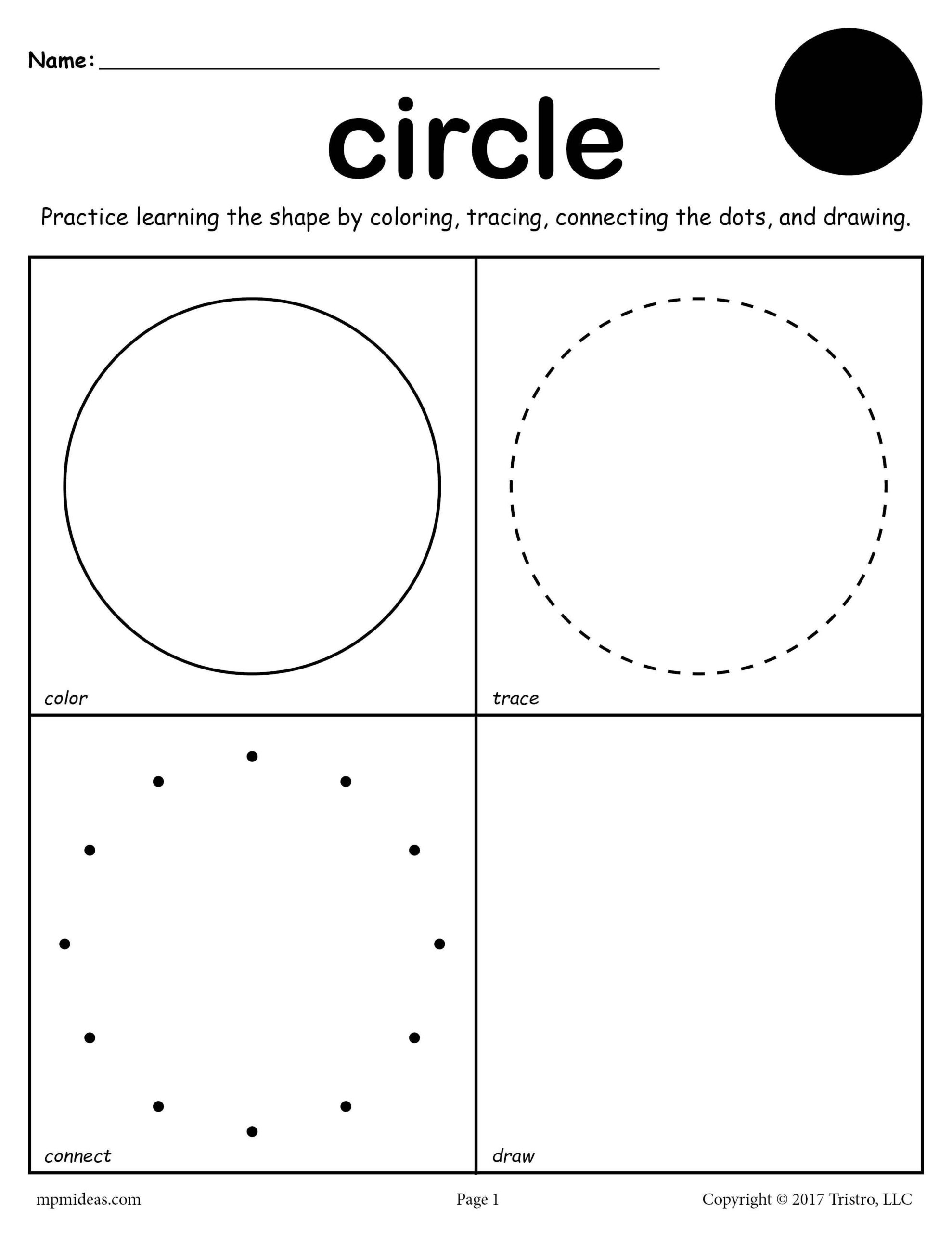 30 Worksheets For Preschool Kindergarten To Trace Shapes, Colors