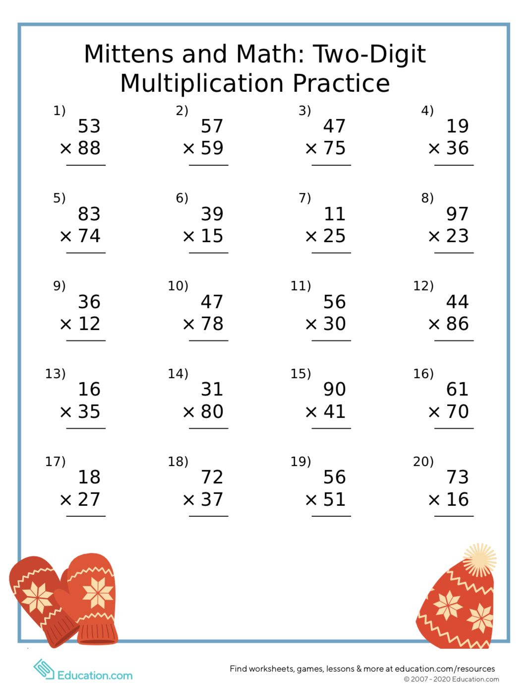 35 2 Digit Multiplication Worksheets For Grade 2 Division