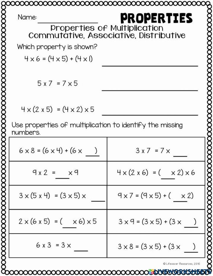 35 Associative Property Of Multiplication 3Rd Grade Worksheets