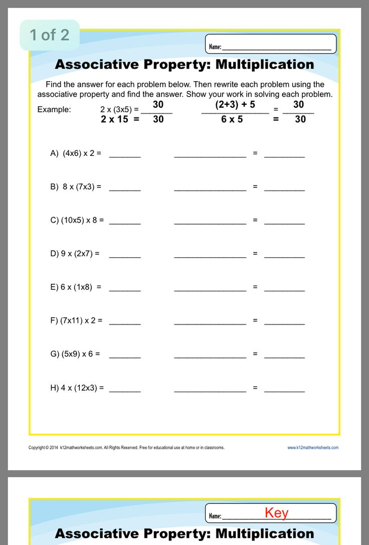 35 Associative Property Of Multiplication 3Rd Grade Worksheets