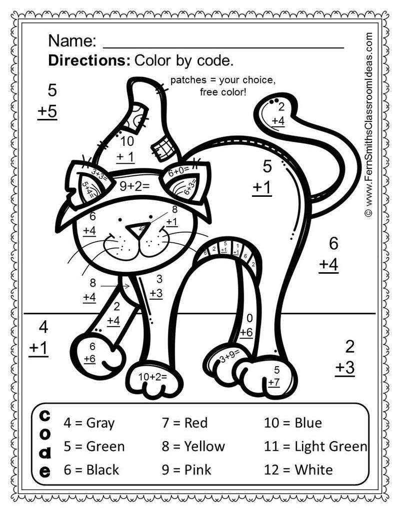 35 Color Addition Worksheets 2Nd