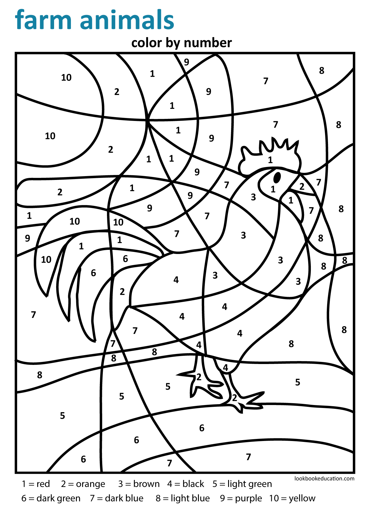 35 Coloring Worksheets For Kindergarten Animals