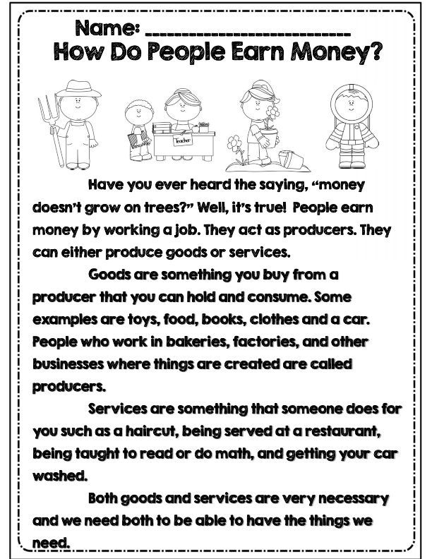 35 Economics Worksheets For 2Nd Grade