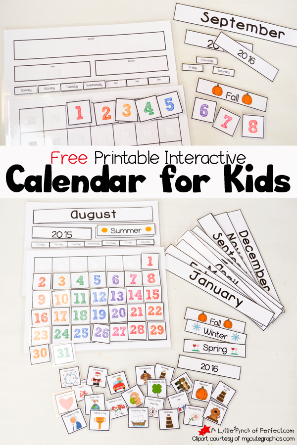 35 Free Calendar Worksheets Kindergarten