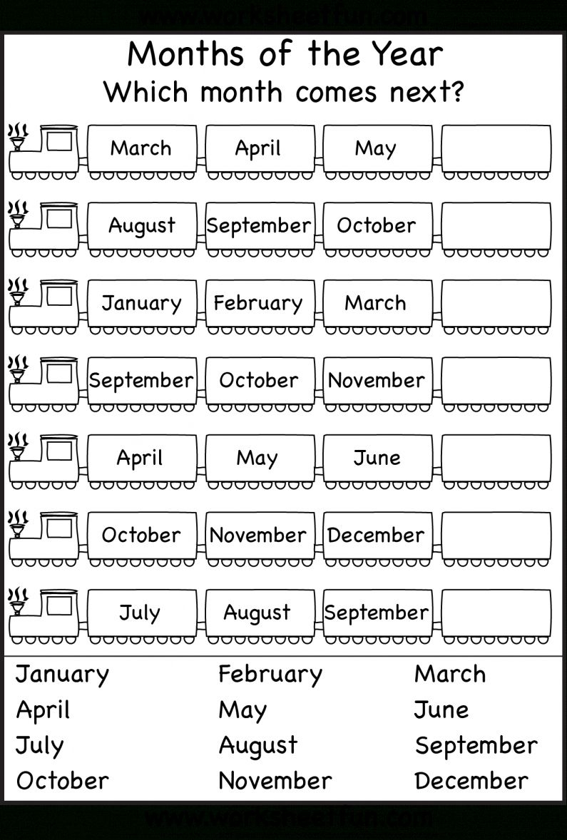 35 Free Calendar Worksheets Kindergarten