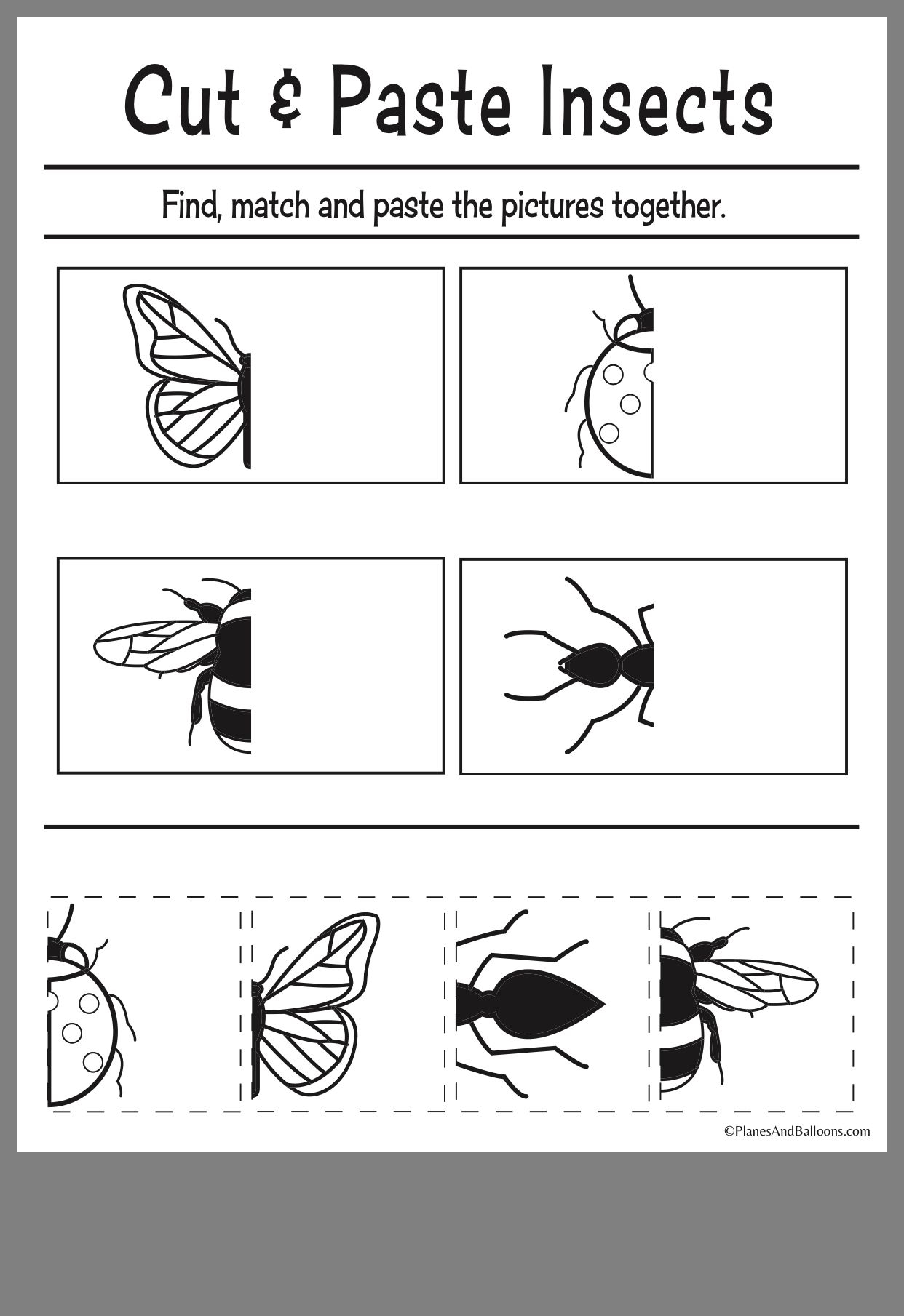 35 Insect Math Worksheets For Preschool