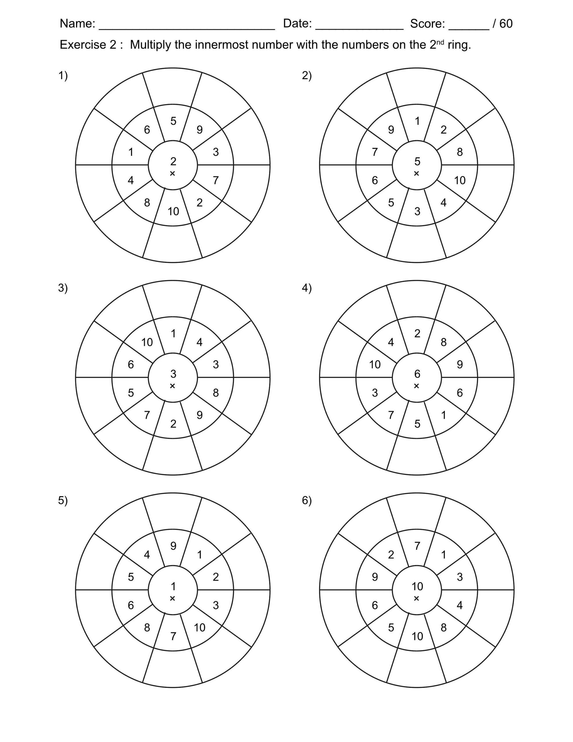 35 Multiplication Worksheets 6 To 9