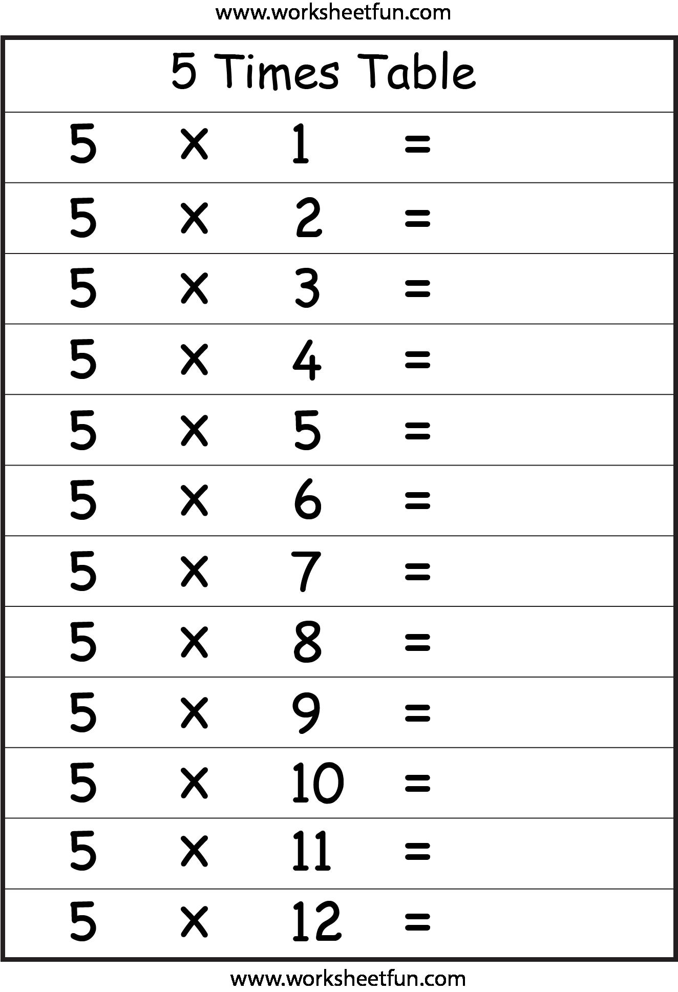 35 Multiplication Worksheets 6 To 9