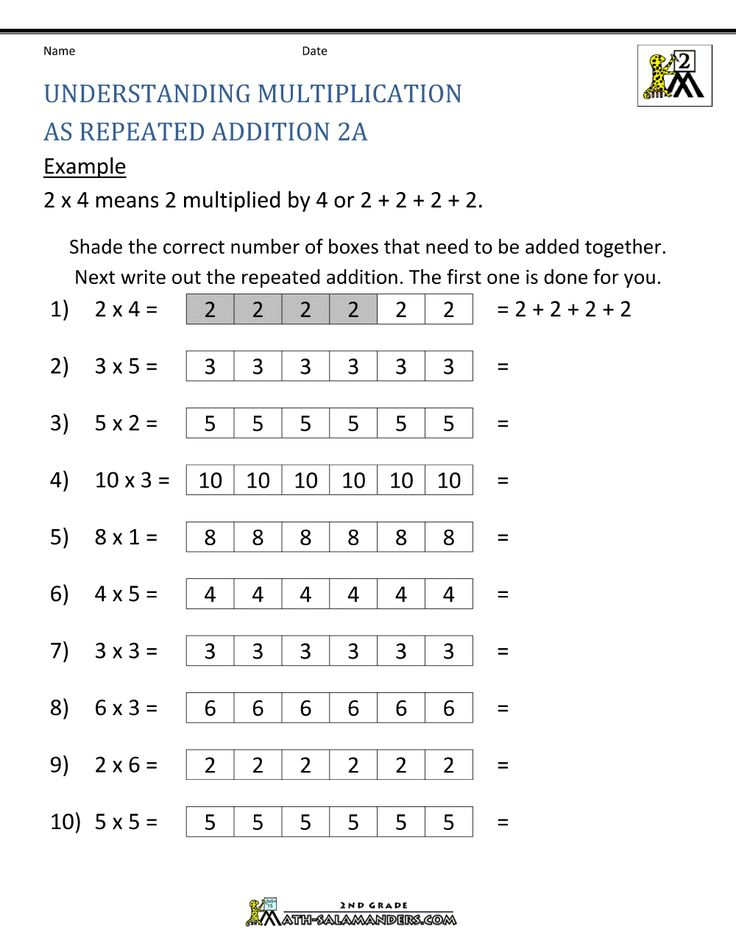 35 Multiplication Worksheets Repeated Addition