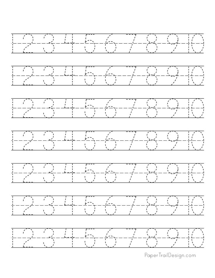 35 Number Tracing Worksheets For Kindergarten