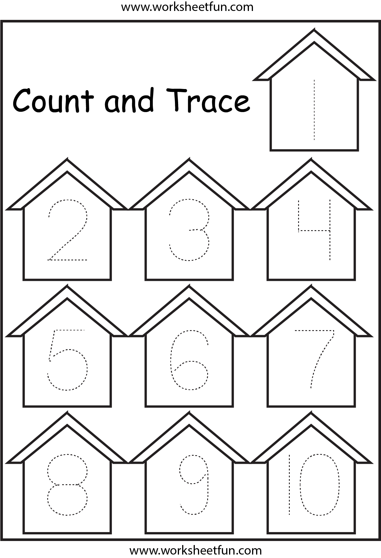 35 Number Tracing Worksheets For Kindergarten