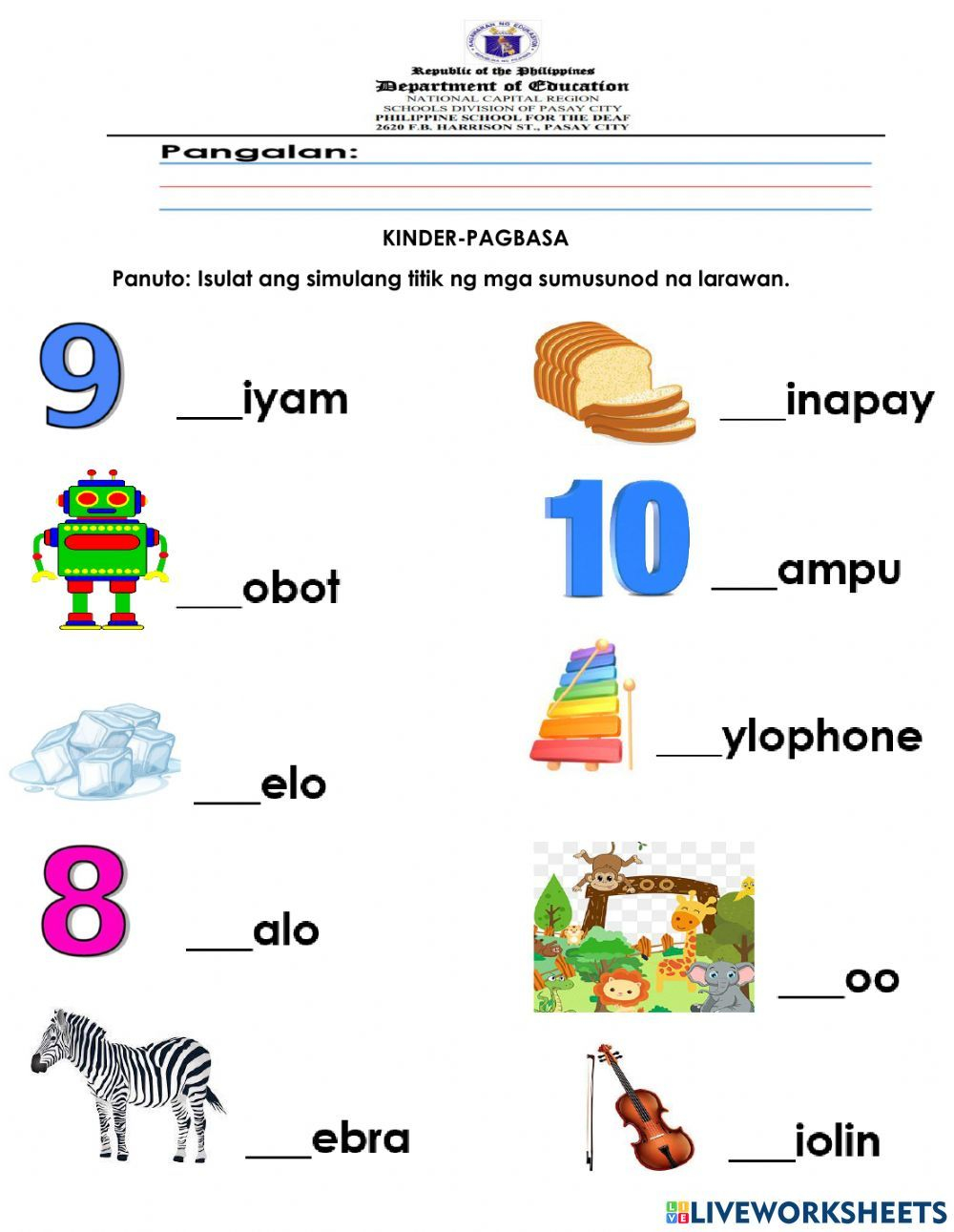 35 Reading Practice Worksheets Kindergarten Tagalog