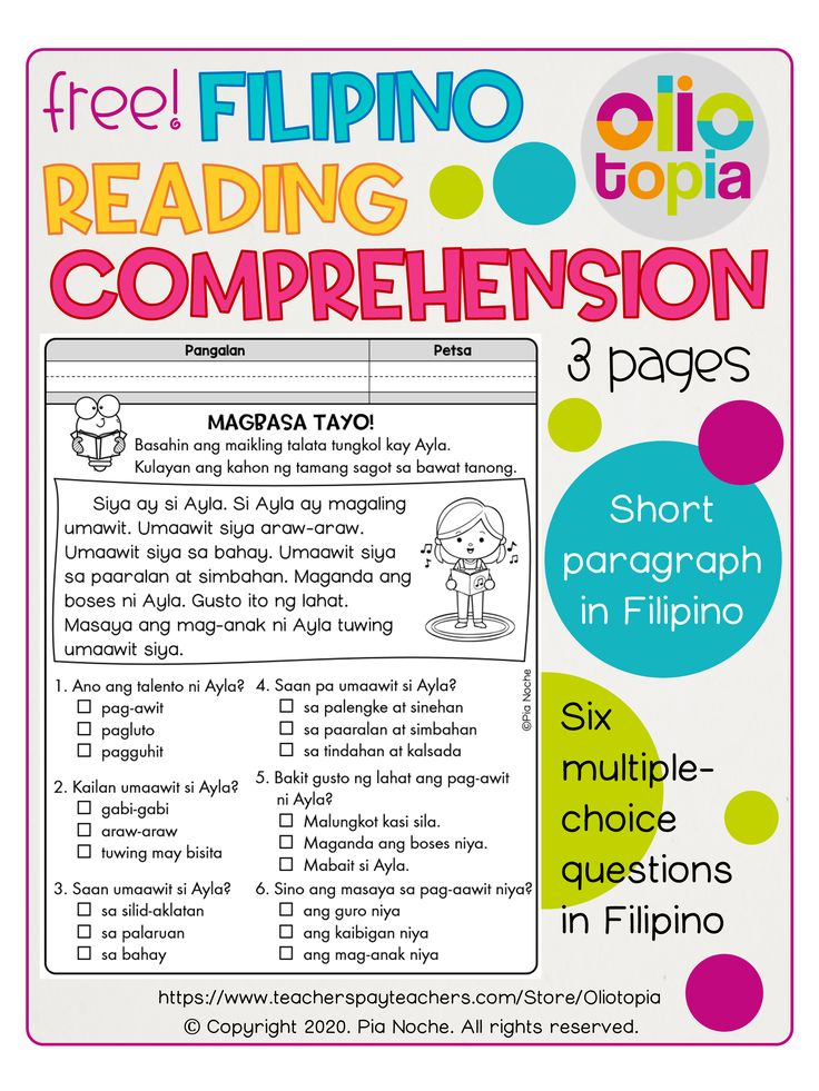 35 Reading Practice Worksheets Kindergarten Tagalog