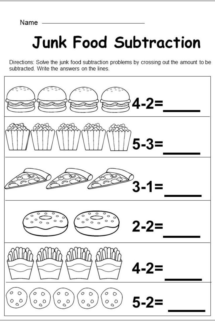 35 Subtraction Worksheets Kindergarten Free