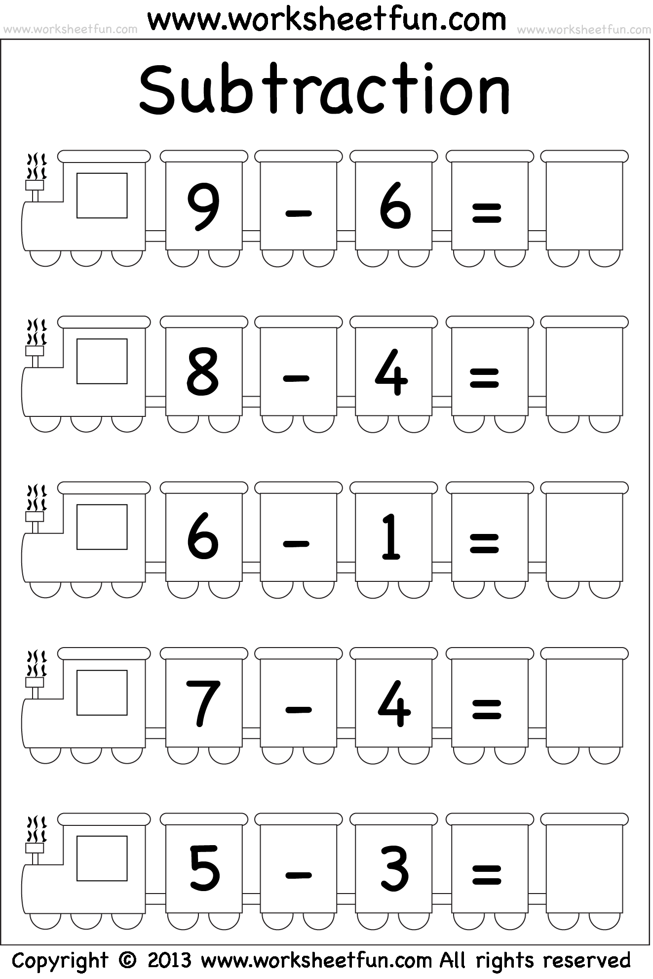 35 Subtraction Worksheets Kindergarten Free