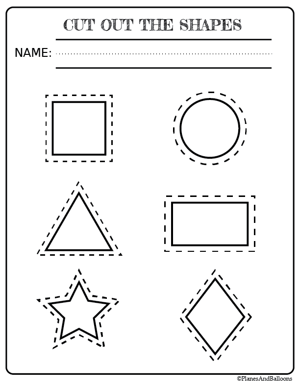 35 Worksheets For Preschool Kindergarten To Trace Shapes, Colors