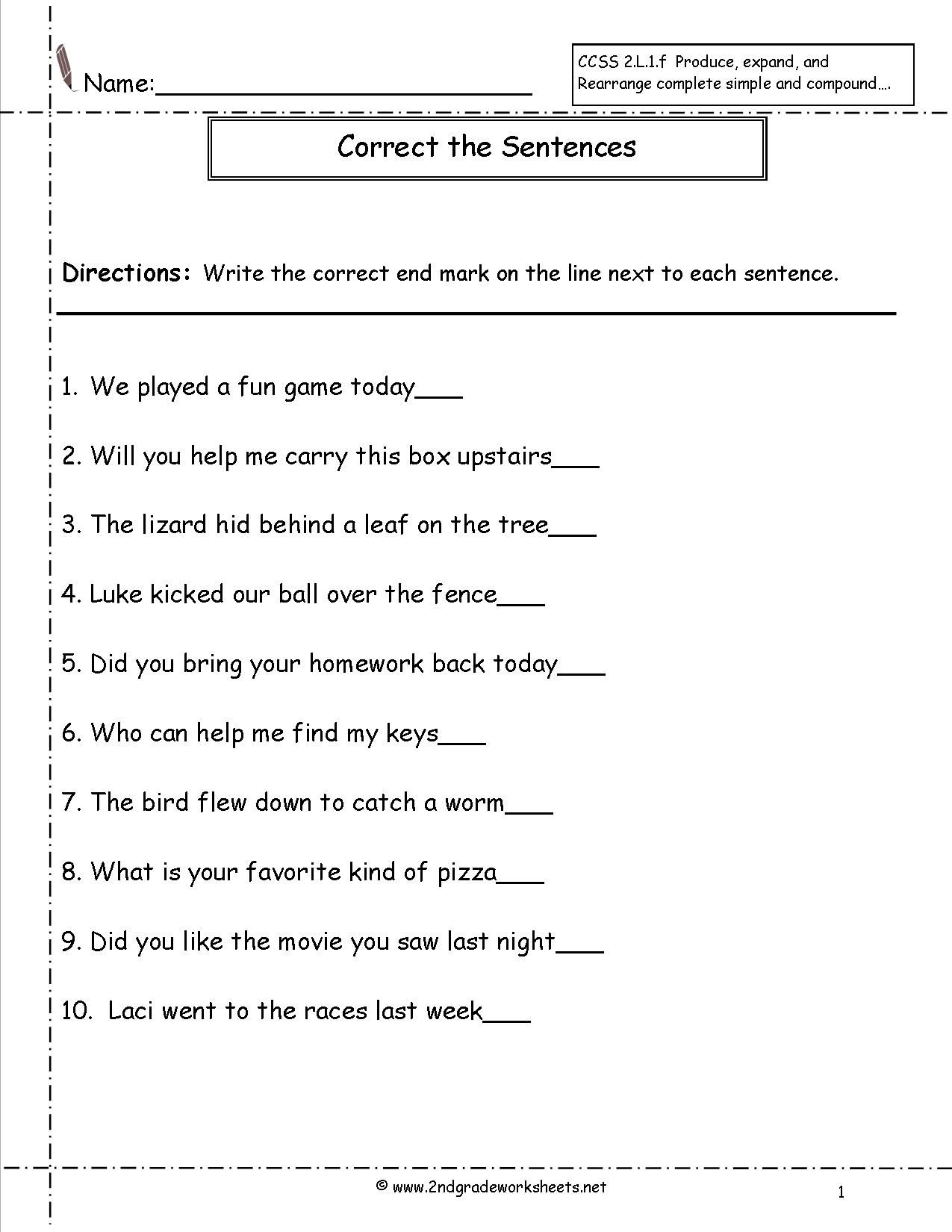 21 2Nd Grade Worksheets Writing