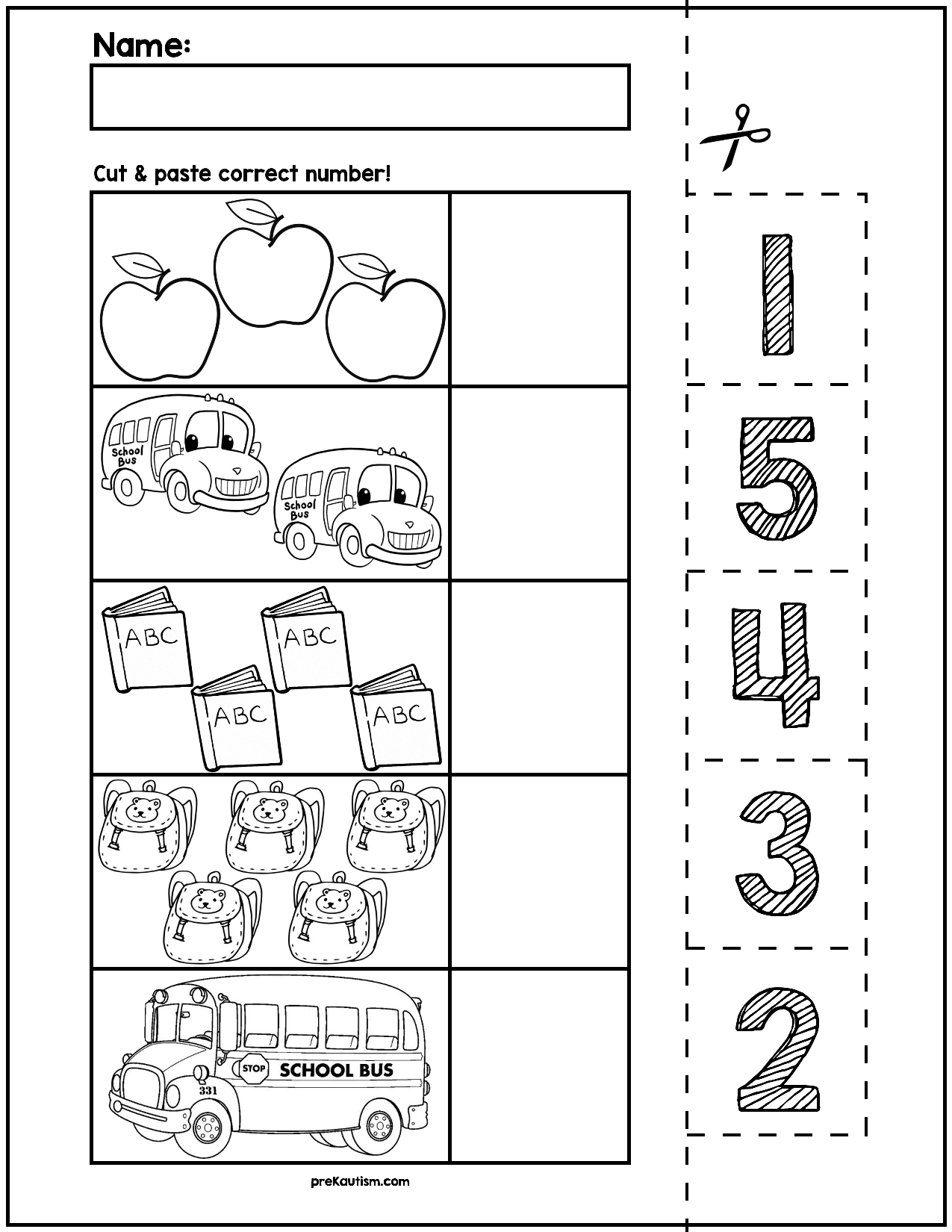 21 Back To School Math Worksheets For Preschool