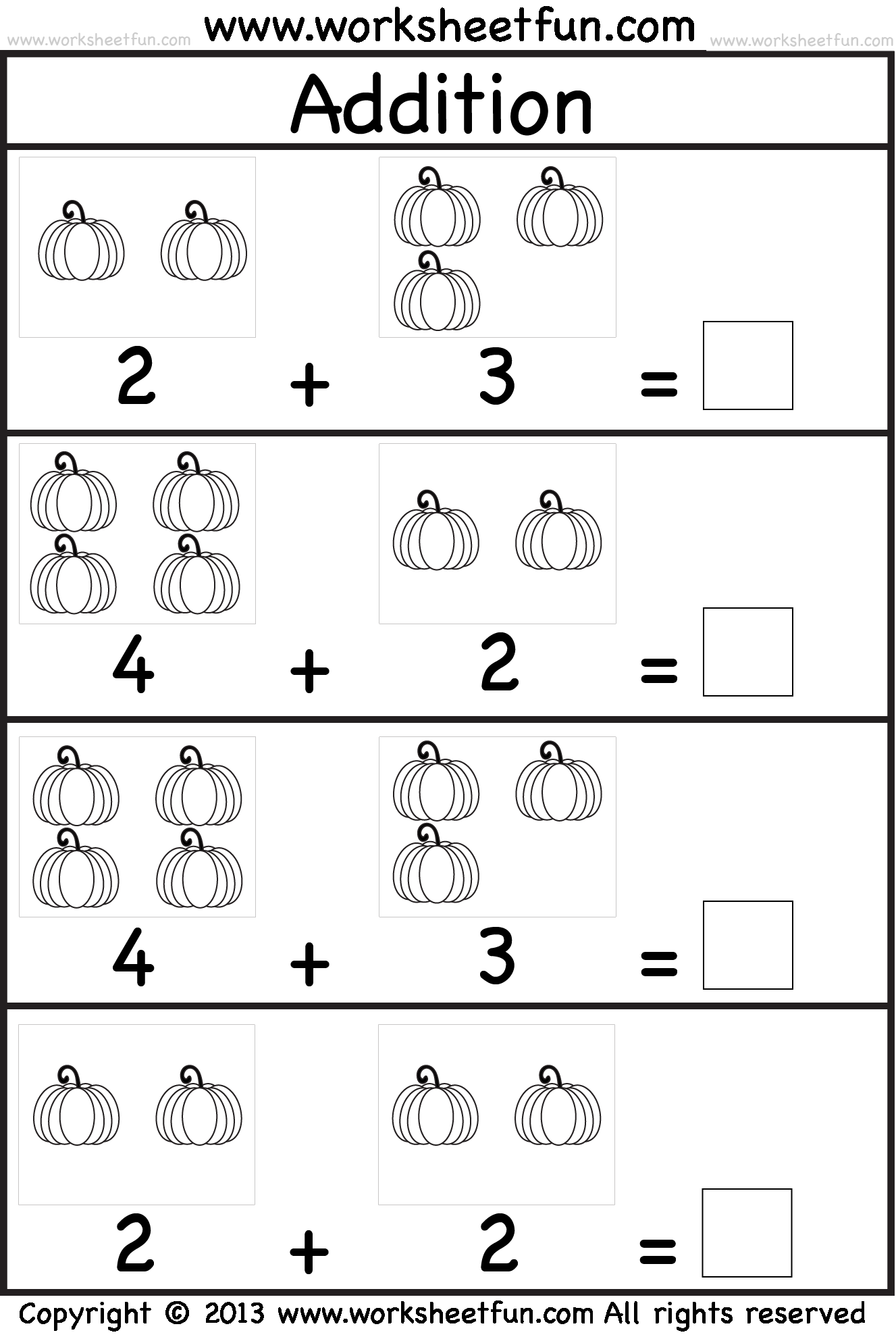 21 Easy Math Addition Worksheets