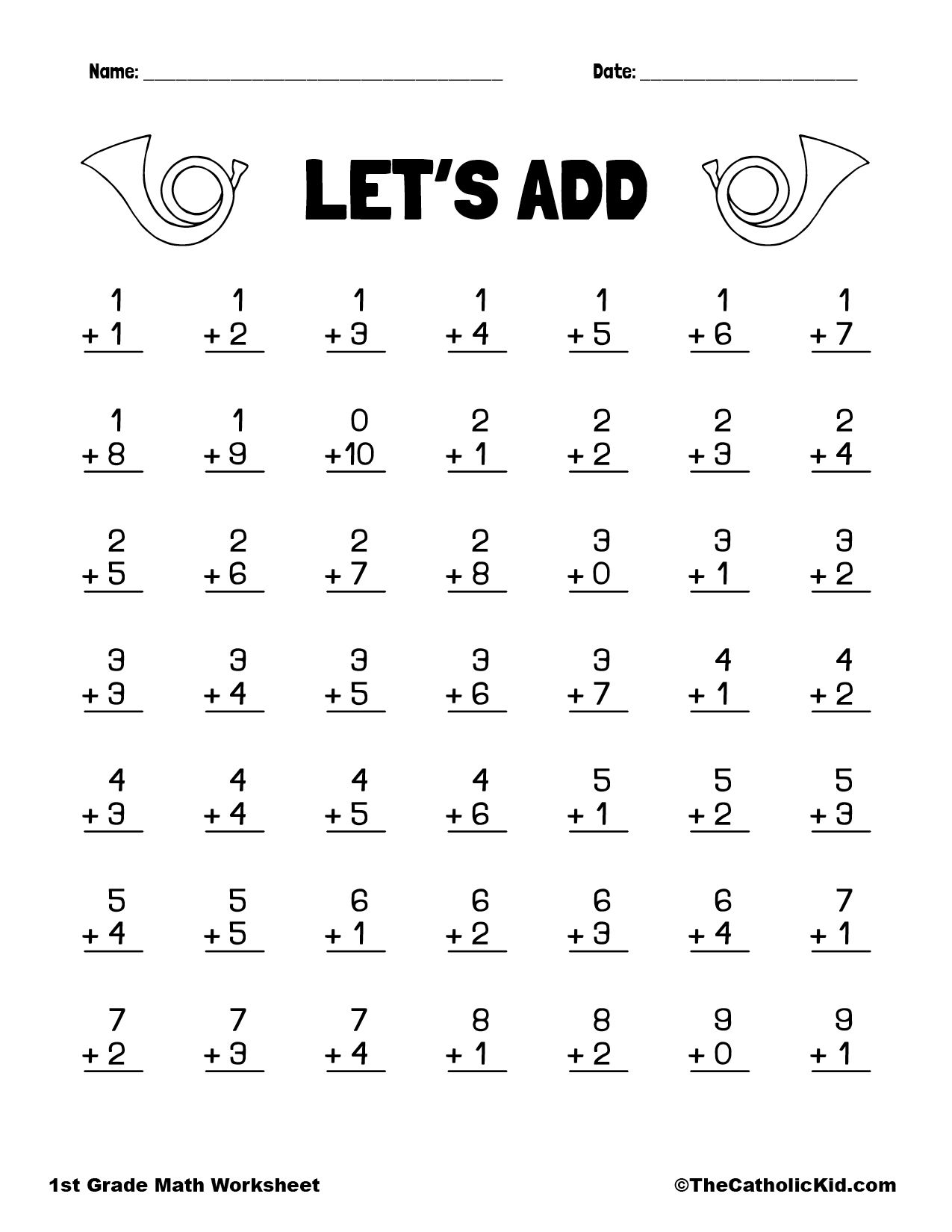 21 Easy Math Addition Worksheets