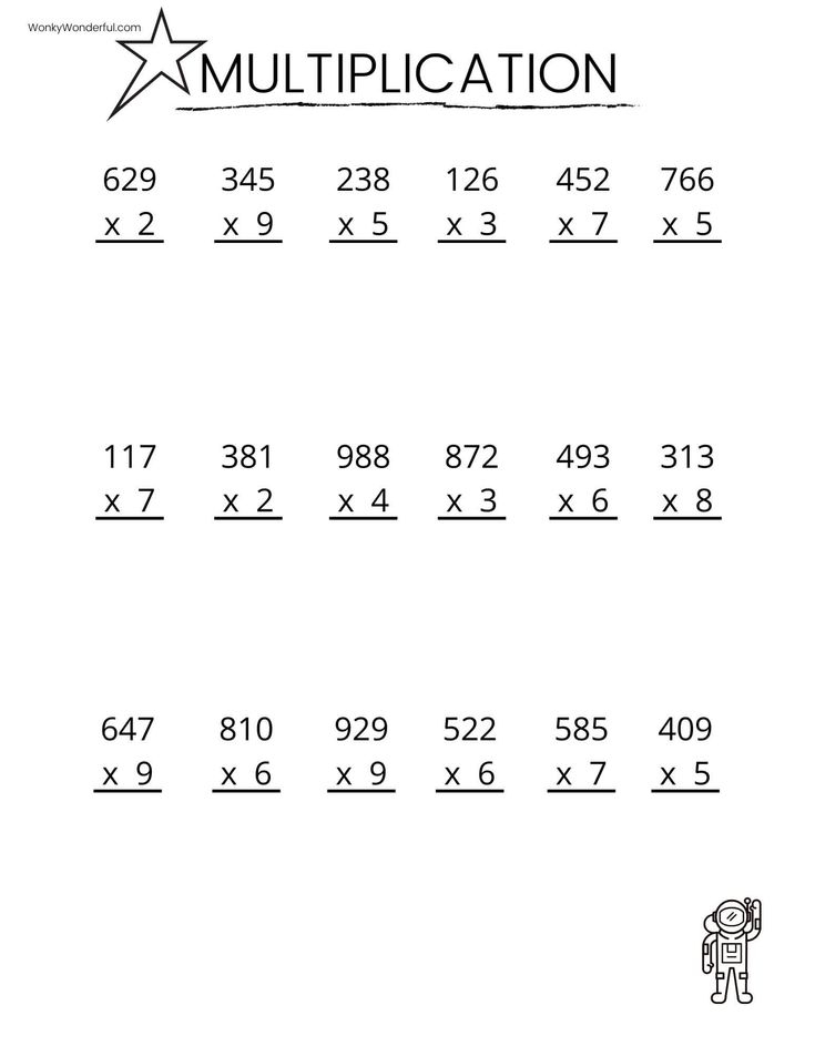 21 Grade 4 Multiplication Worksheets 1-10