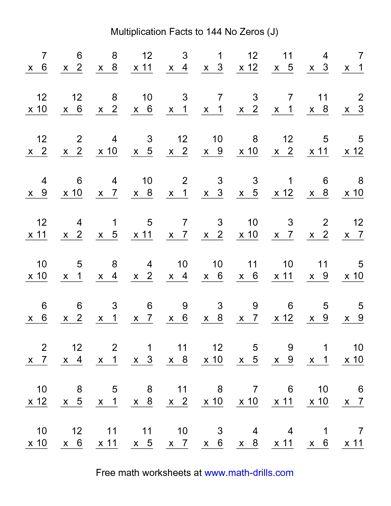 21 Grade 4 Multiplication Worksheets 1-10