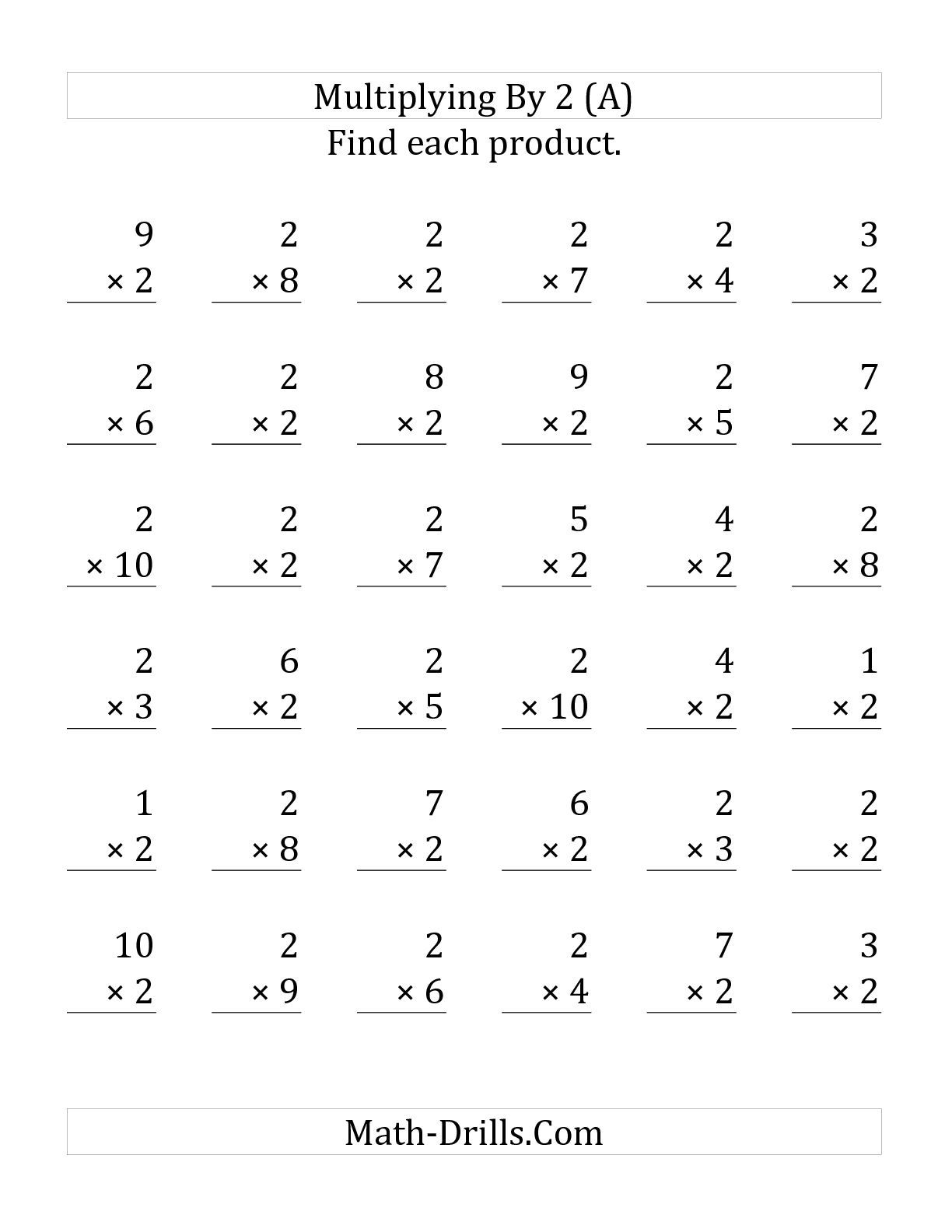 21 Grade 4 Multiplication Worksheets 1-10