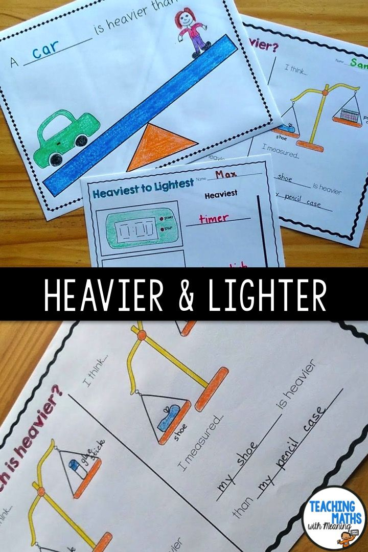 21 Heavy And Light Worksheets Kindergarten Printable