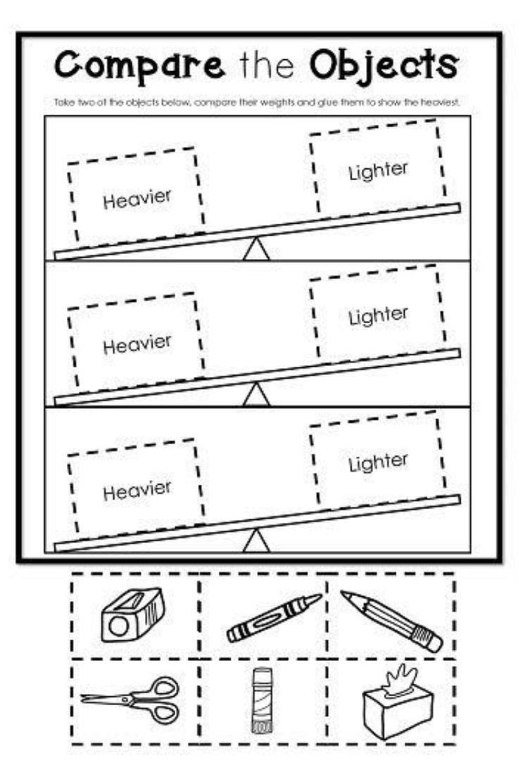 21 Heavy And Light Worksheets Kindergarten Printable