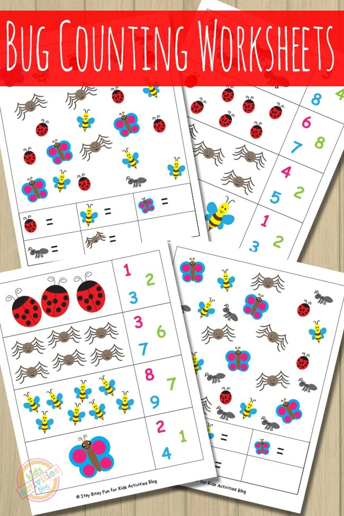 21 Insect Math Worksheets For Preschool