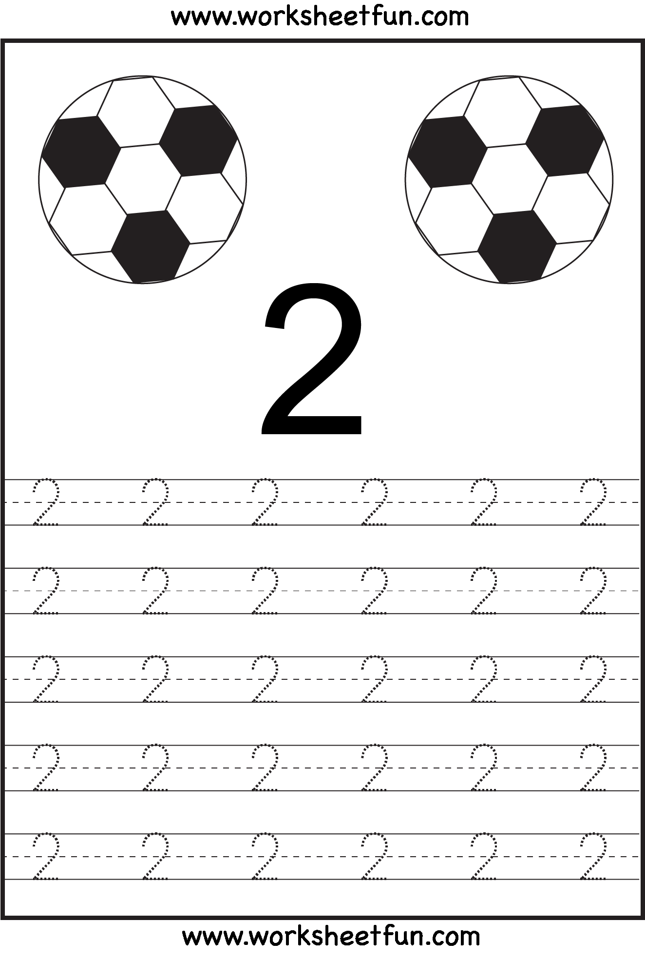 21 Number Tracing Worksheets For Kindergarten