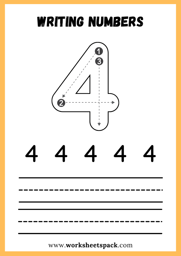 21 Number Tracing Worksheets For Kindergarten