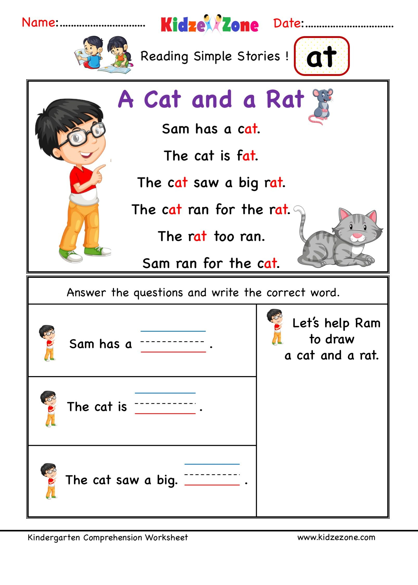 21 Printable Kindergarten Reading Worksheets