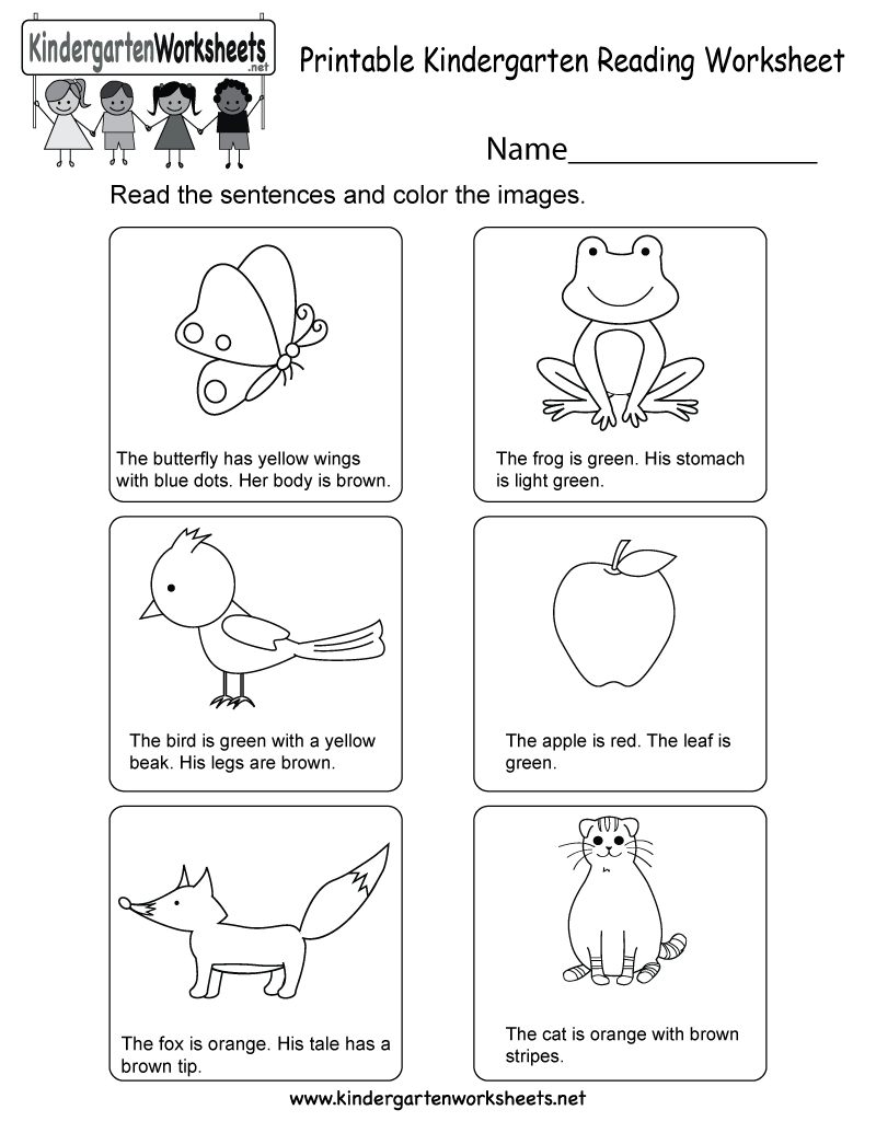 21 Printable Kindergarten Reading Worksheets