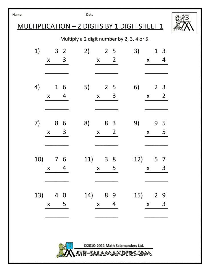 21 Printable Multiplication Worksheets 3Rd Grade