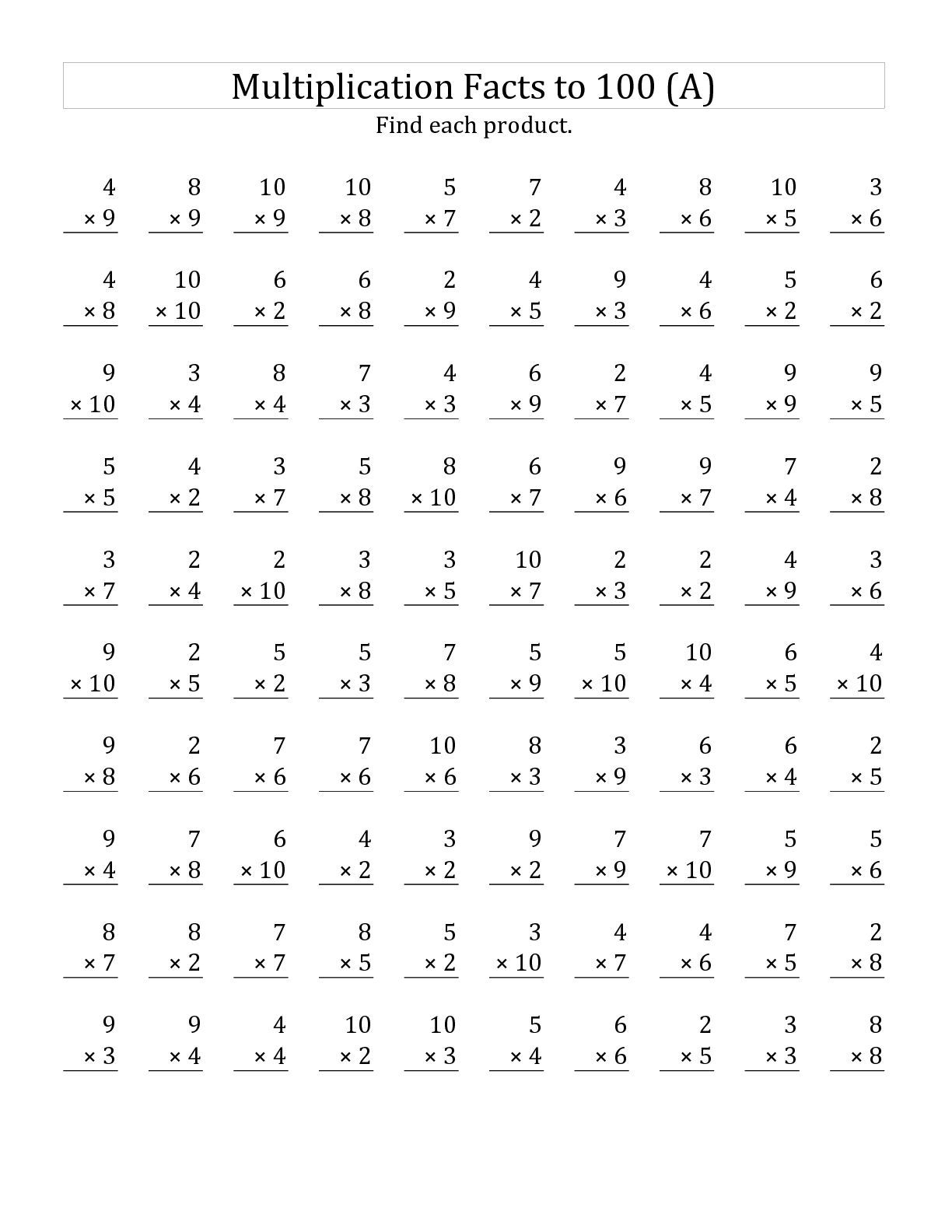 21 Printable Multiplication Worksheets 3Rd Grade