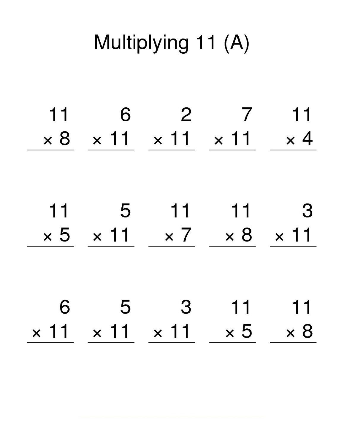 21 Printable Multiplication Worksheets 3Rd Grade