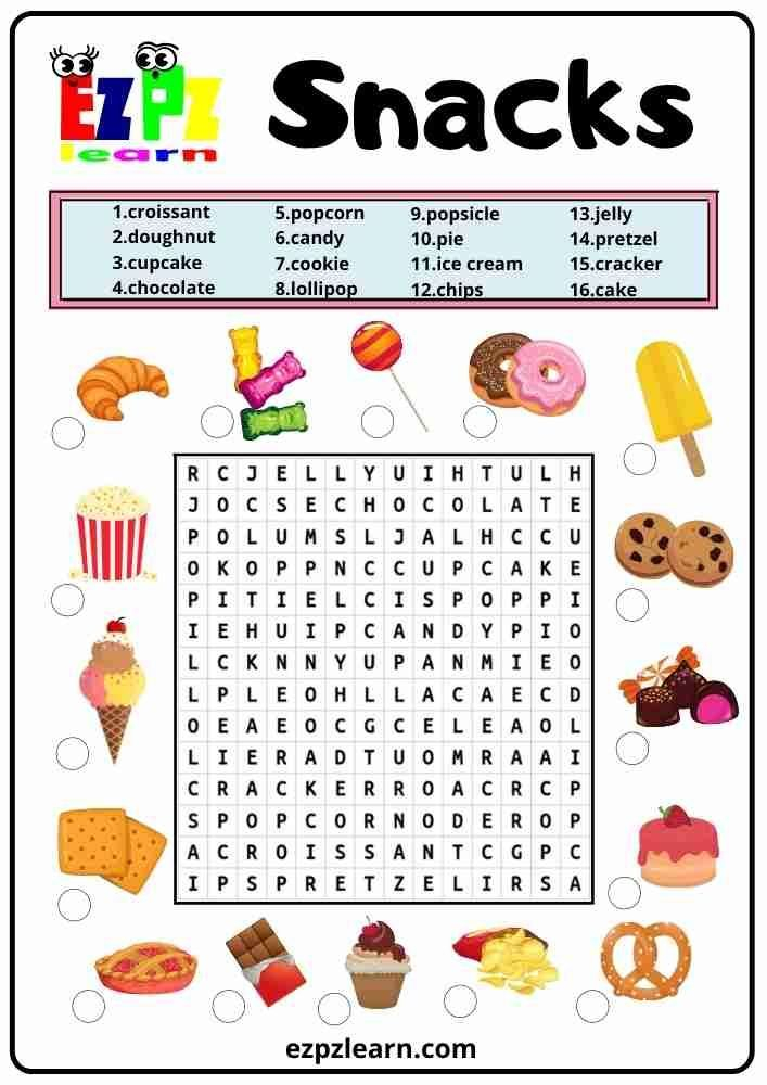 21 Word Search Worksheets For Kindergarten