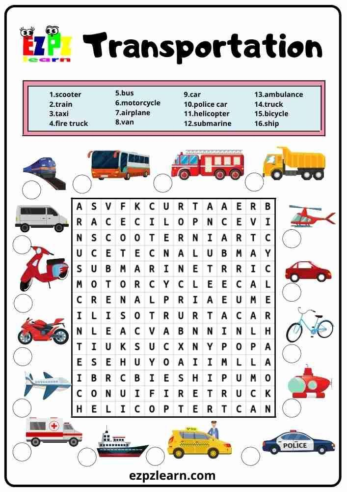 21 Word Search Worksheets For Kindergarten